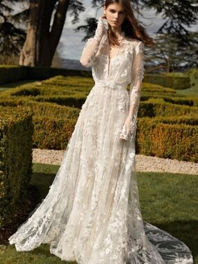 Galia Lahav Ethereal Ivory Lace Gown/ Wedding Jacket (Dress & Veil Not Included)